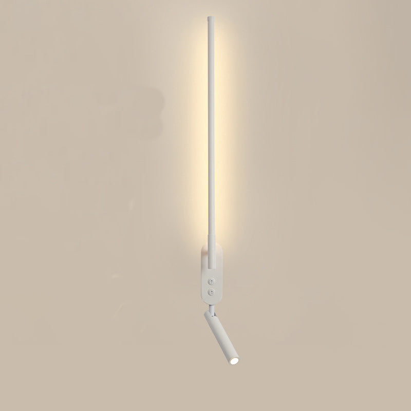 Stile moderno a forma lineare murale sconce metallo 1 luce da parete per camera da letto