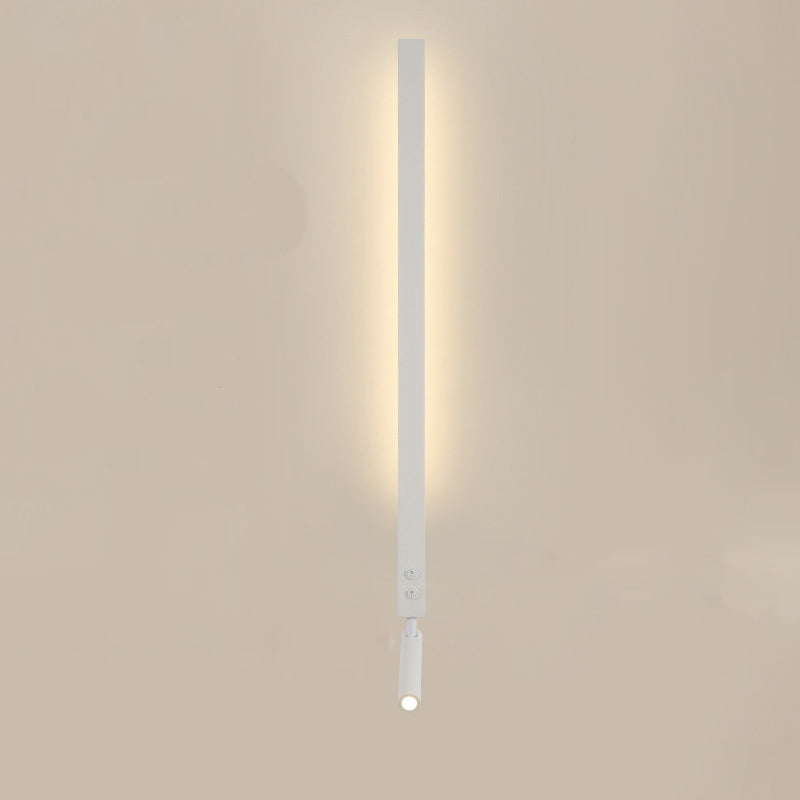 Stile moderno a forma lineare murale sconce metallo 1 luce da parete per camera da letto