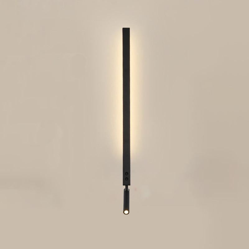Stile moderno a forma lineare murale sconce metallo 1 luce da parete per camera da letto