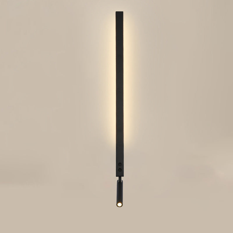 Stile moderno a forma lineare murale sconce metallo 1 luce da parete per camera da letto