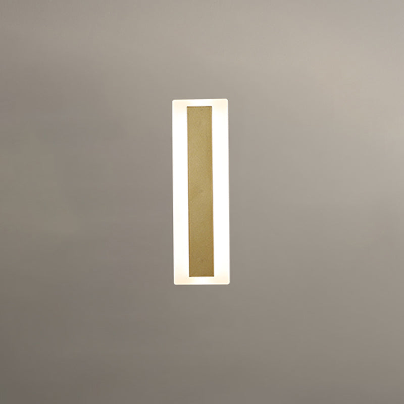 Metal Linear Shape Wall Mount Lighting Modern 1-Light Wall Mount Light Fixture in Gold