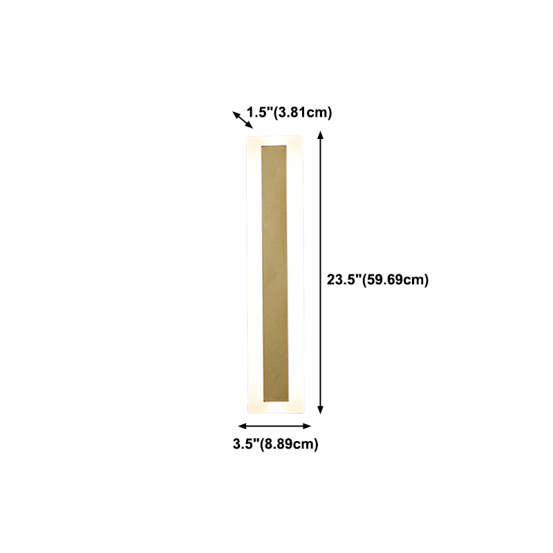 Metal Linear Shape Wall Mount Lighting Modern 1-Light Wall Mount Light Fixture in Gold