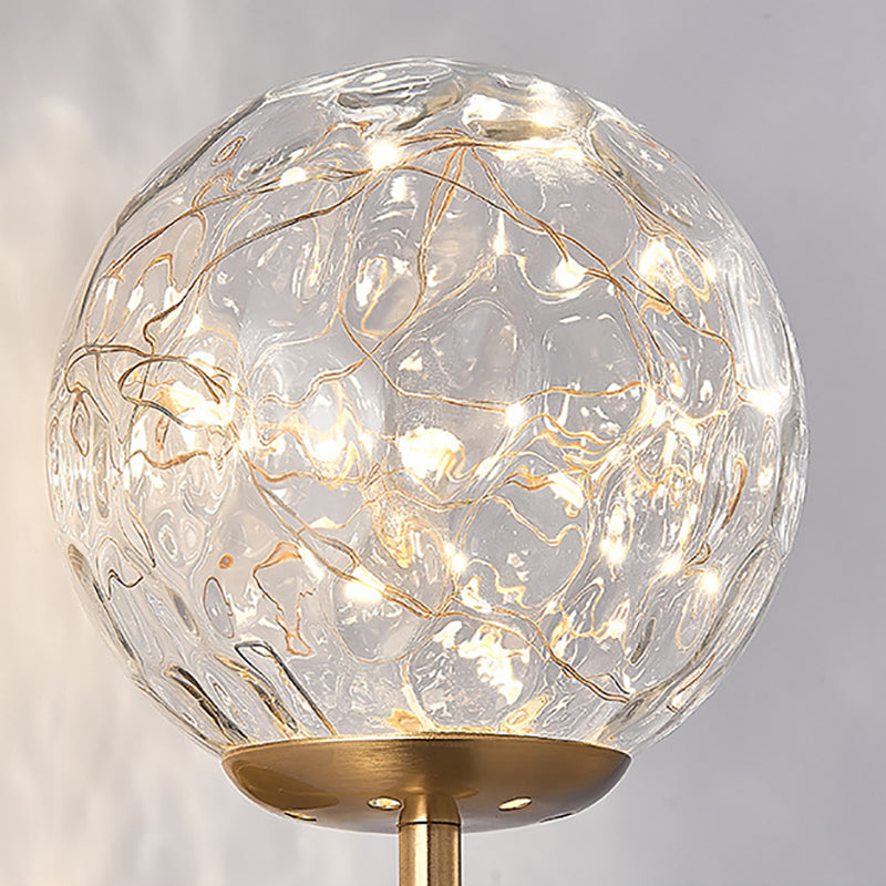 Stile moderno a forma sferica murale vetro sconce 1 illuminazione da parete leggera per accanto