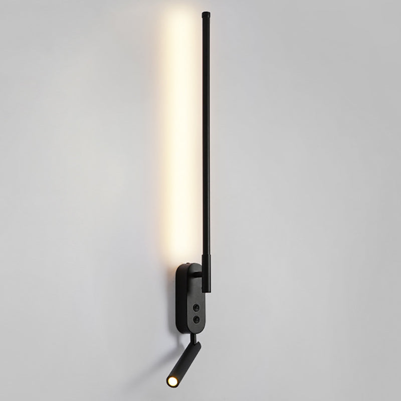 Stile moderno a forma lineare murale sconce metallo 2 illuminazione da parete per lettura