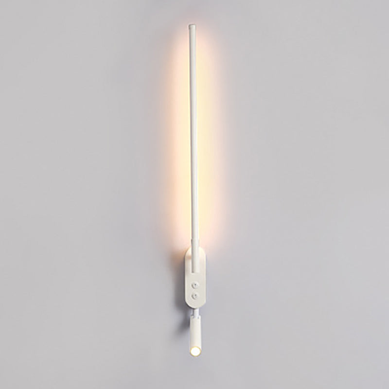 Stile moderno a forma lineare murale sconce metallo 2 illuminazione da parete per lettura