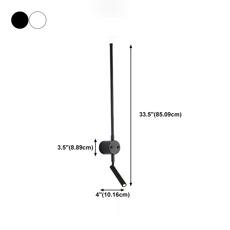 Stile moderno a forma lineare murale sconce metallo 2 illuminazione da parete per lettura