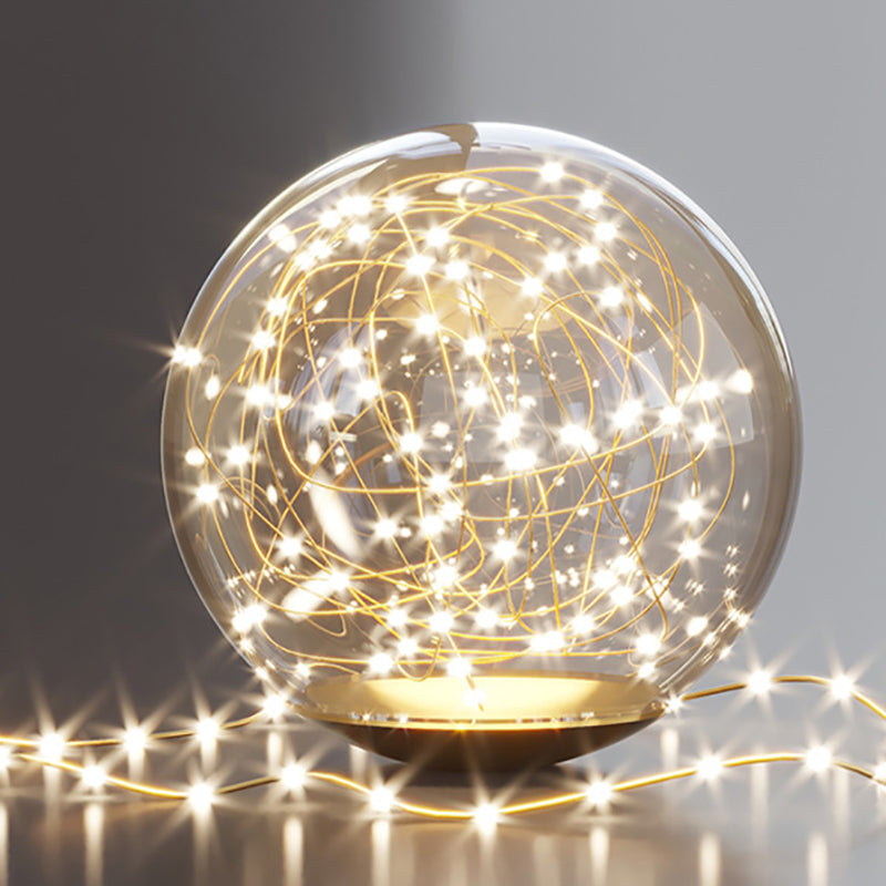 Modern Style Spherical Shape Wall Sconce Glass 2 Light Wall Lighting for Living Room