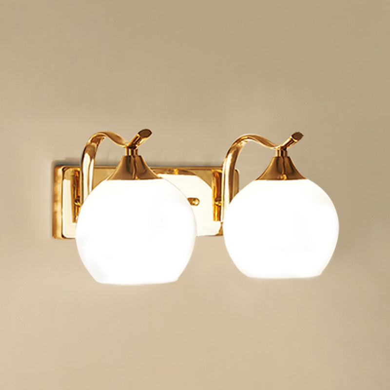 Metalen bol vorm muurlicht Noordse stijl muur sconce met glas voor woonkamer