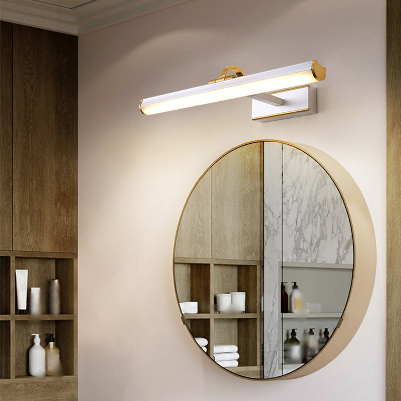 Éclairage mural de forme linéaire de style moderne 1 appliques murales légères pour salle de douche
