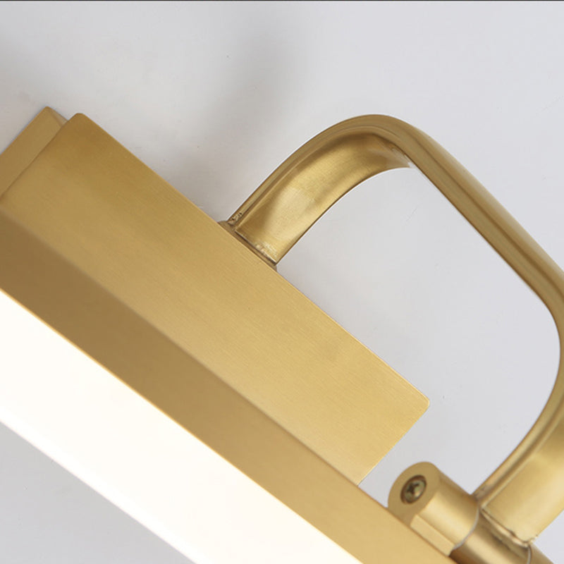 Linear Shape Contemporary Style Vanity Light Metal 1 Light LED Mirror Light for Bathroom