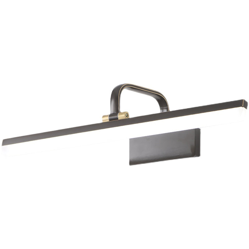 Linear Shape Contemporary Style Vanity Light Metal 1 Light LED Mirror Light for Bathroom