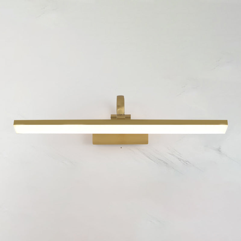 Linear Shape Contemporary Style Vanity Light Metal 1 Light LED Mirror Light for Bathroom
