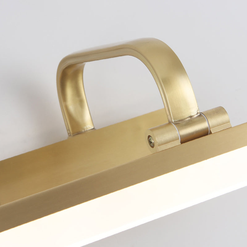 Linear Shape Contemporary Style Vanity Light Metal 1 Light LED Mirror Light for Bathroom