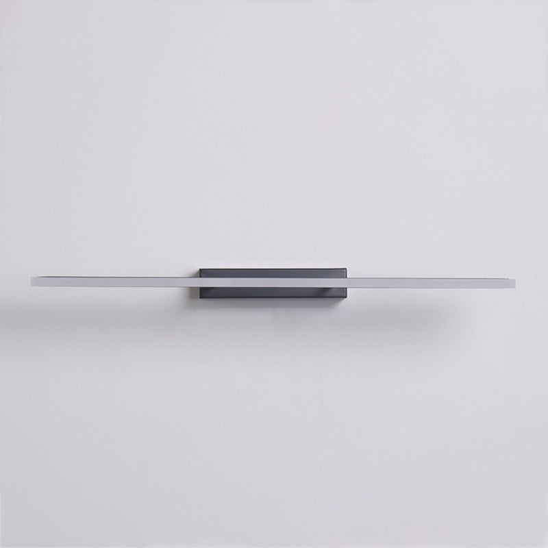 Stile moderno in metallo a parete lineare 1 illuminazione a parete da parete a specchio leggero