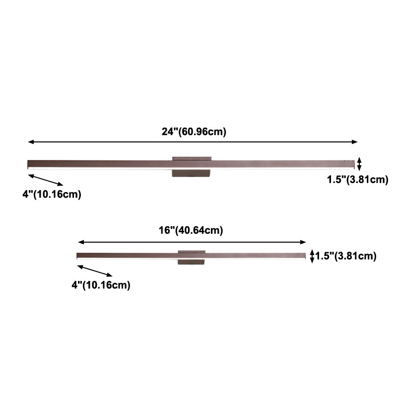 Modern Simple Aluminum Vanity Light Geometry Rectangle Led Vanity Lamp for Shower Room