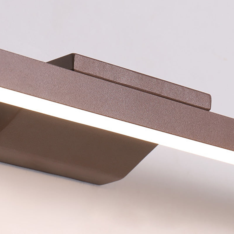 Moderne einfache Aluminium -Eitelkeitslicht Geometrie Rechteck LED Eitelkeitslampe für Duschbad