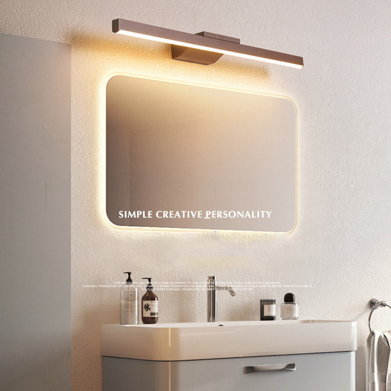Moderne einfache Aluminium -Eitelkeitslicht Geometrie Rechteck LED Eitelkeitslampe für Duschbad