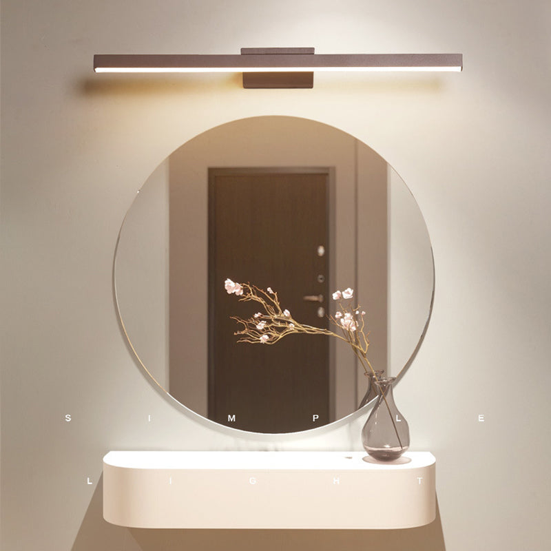 Moderne einfache Aluminium -Eitelkeitslicht Geometrie Rechteck LED Eitelkeitslampe für Duschbad