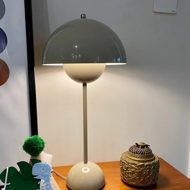 1 lampes de table de nuit à dôme léger lampe de table en métal de style moderne