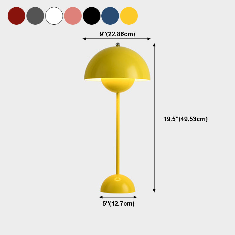 1 lampes de table de nuit à dôme léger lampe de table en métal de style moderne