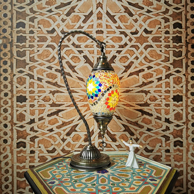 Moderne stijl traanvormige tafel verlichting glas 1 lichte tafellamp voor slaapkamer