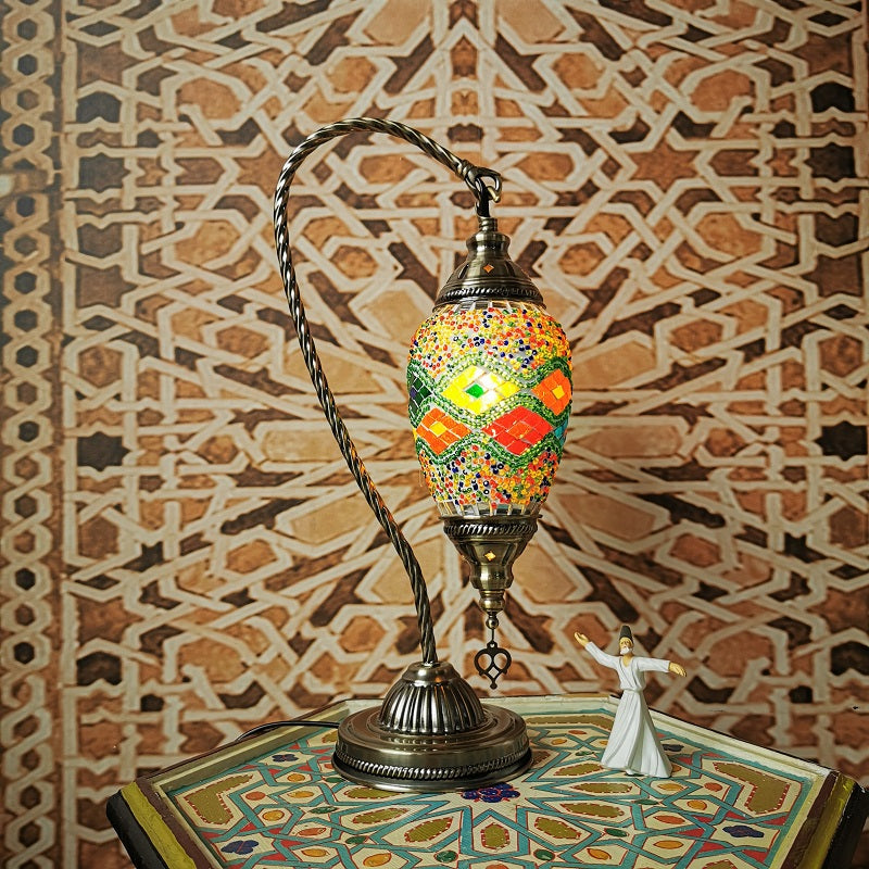 Moderne stijl traanvormige tafel verlichting glas 1 lichte tafellamp voor slaapkamer
