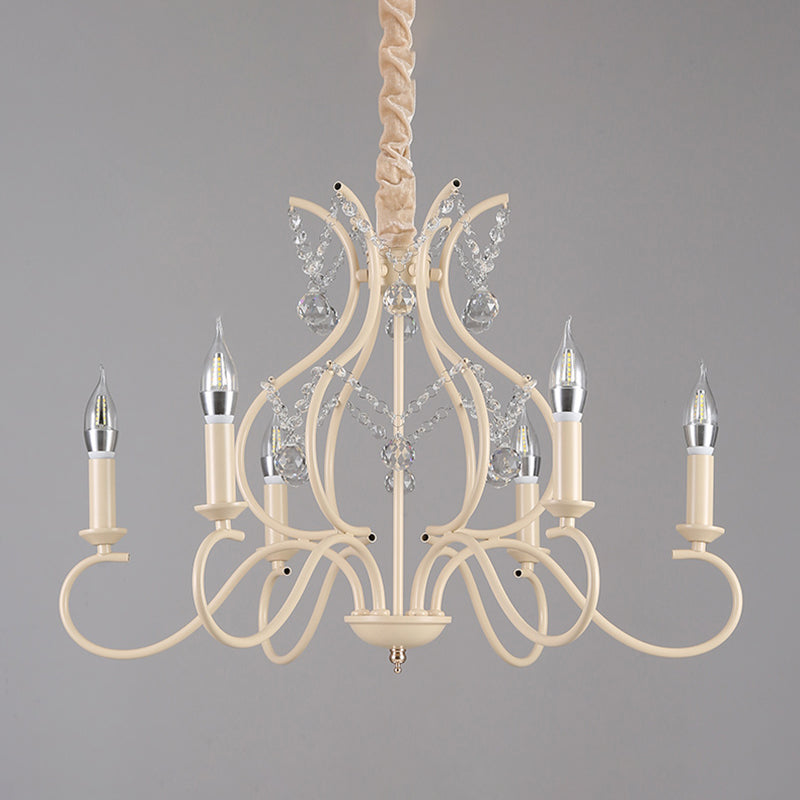 Traditional Unique Chandelier Lights Crystal Chandelier Lighting Fixtures in White
