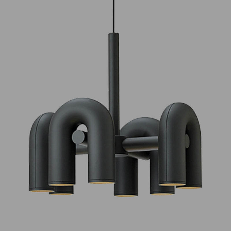 Modern Style Acrylic Metal Chandelier Light Living Room Pendant Light Fixture