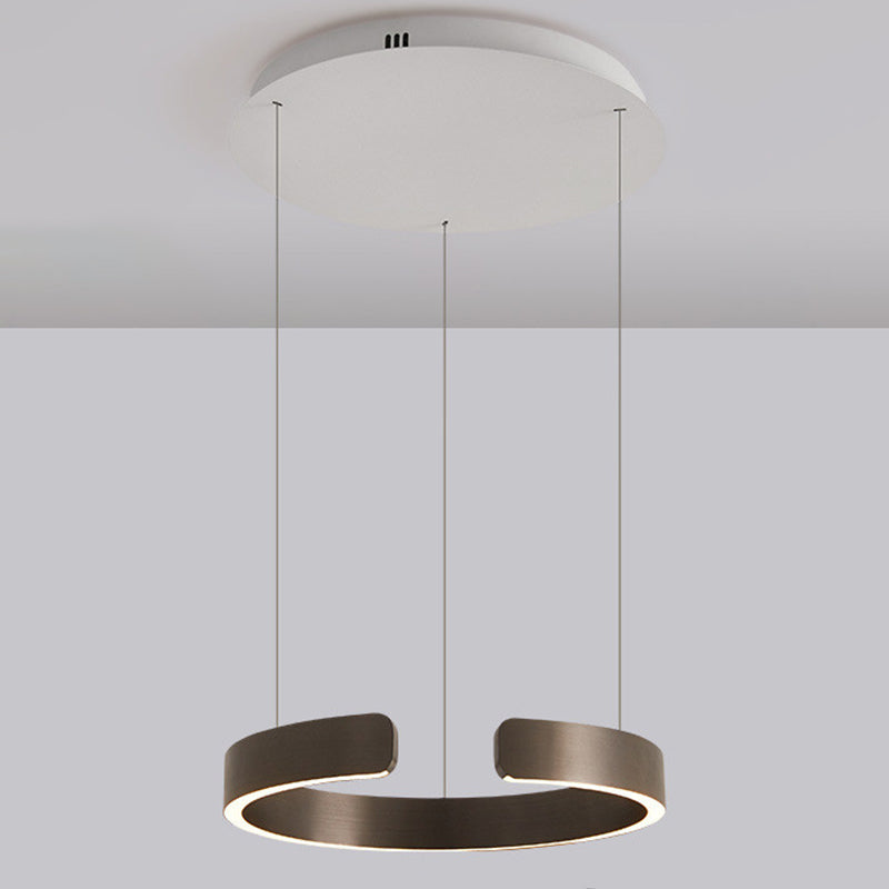 Linear Pendant Lighting Fixture Modern Style LED Hanging Chandelier for Sitting Room