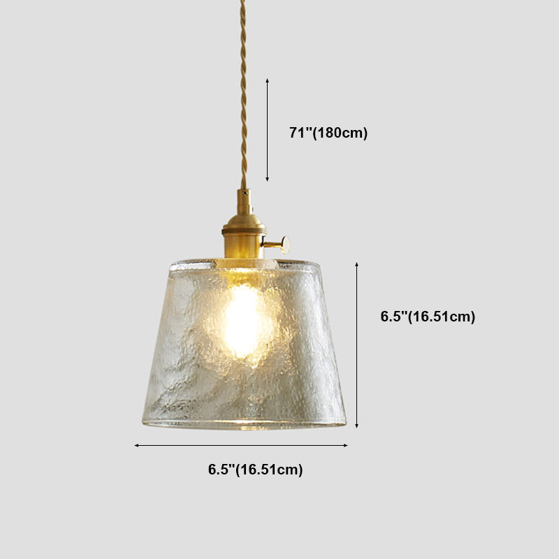 Glass Cup Shade Hanging Lights Industrial Style 1 Light Hanging Mount Fixture for Bedroom