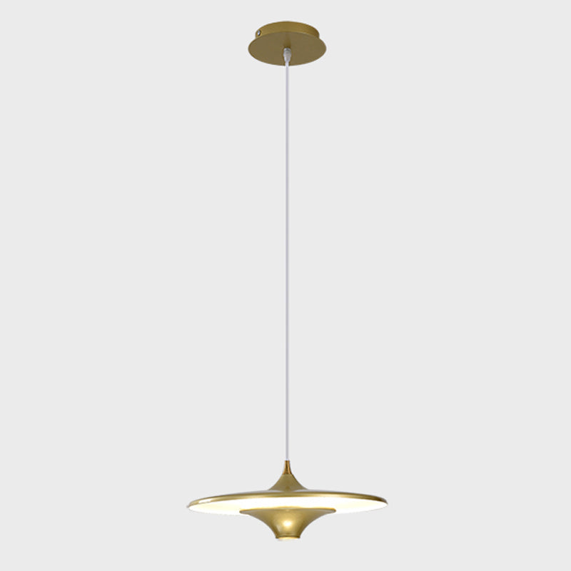 Macaron Style Hanging Light Fixture 1-Light LED Pendant Lamp with Iron Shade for Bedroom
