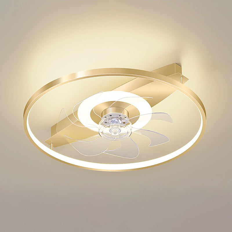 Géométrie de la lampe de la lampe à fans de plafond de style simple moderne