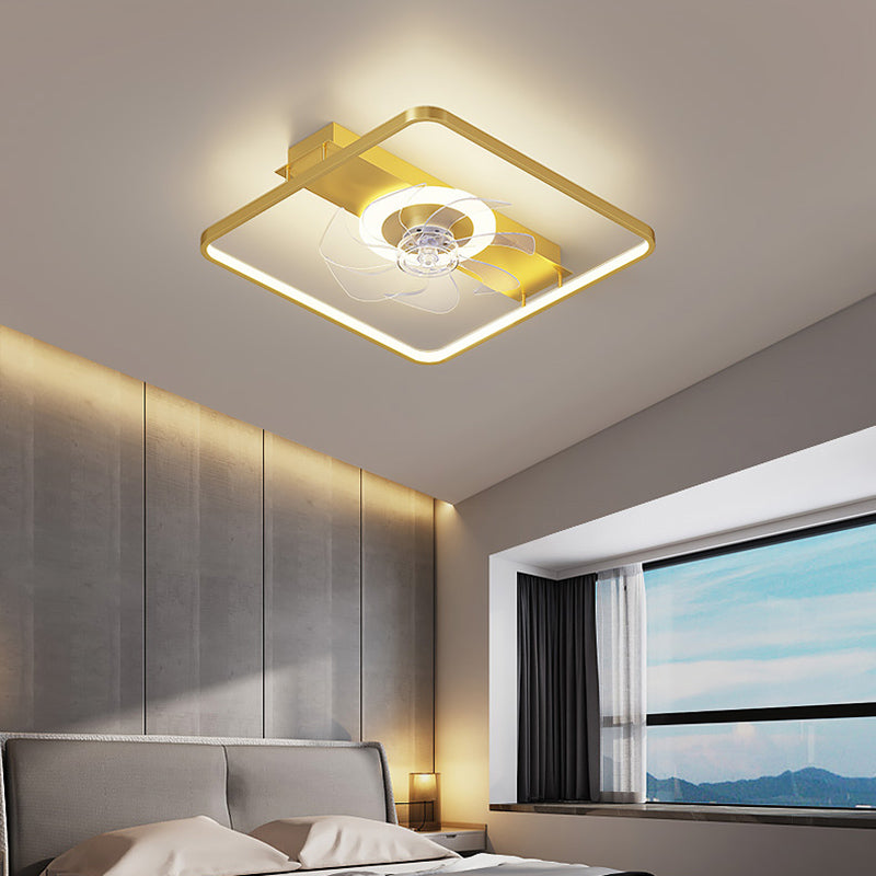 Géométrie de la lampe de la lampe à fans de plafond de style simple moderne