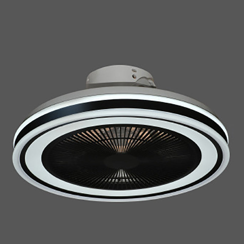 Lámpara de ventilador de ventilador de techo simple moderna forma de ventilador de techo led para sala de estar para sala de estar