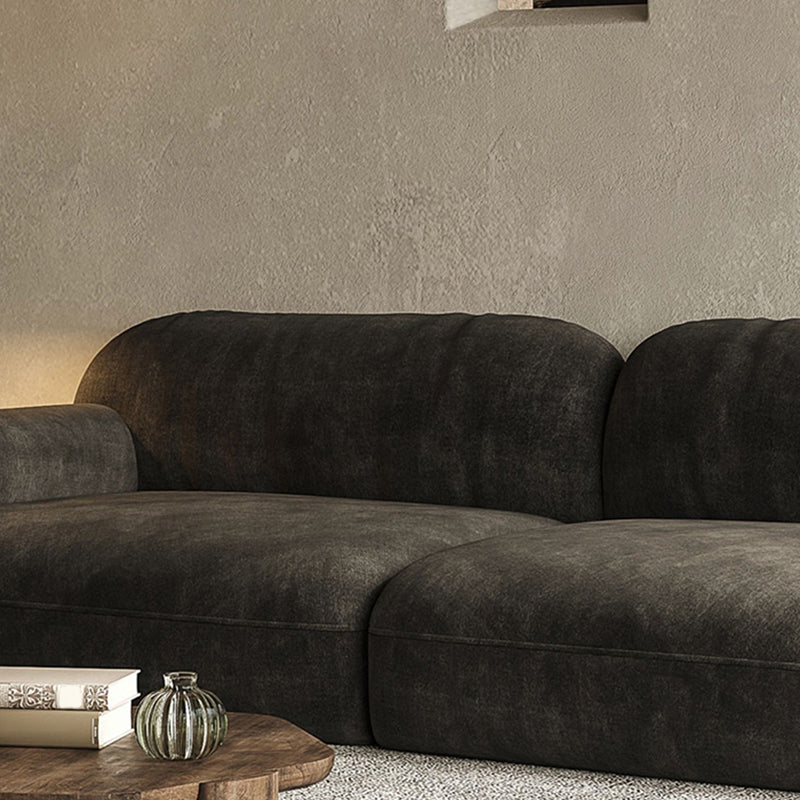 Modern Custom Sofa 39"W Loose Back Couch with Recessed Arm for Living Room