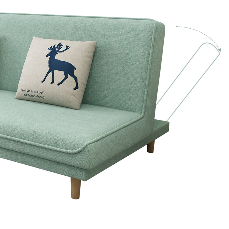 Fabric Adjustable Sleeper Sofa Split Back 59"/66.93"/70.87" Wide Armless Sofa Bed