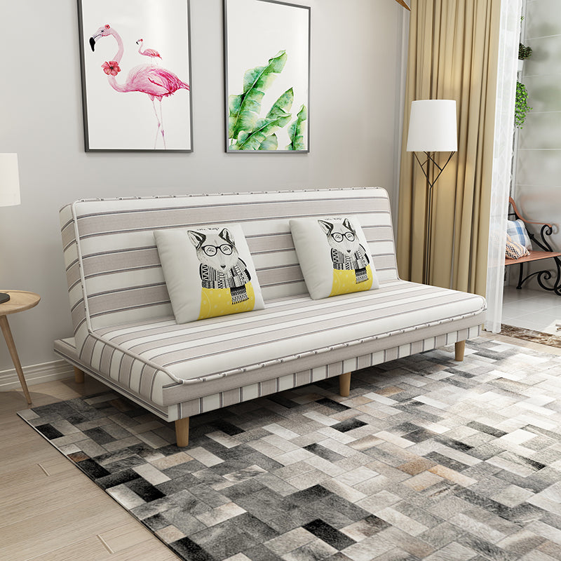 Fabric Adjustable Sleeper Sofa Split Back 59"/66.93"/70.87" Wide Armless Sofa Bed