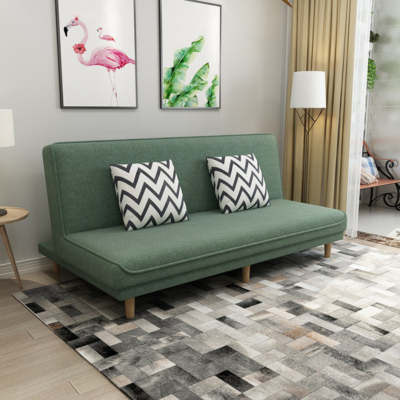 Fabric Adjustable Sleeper Sofa Split Back 59"/66.93"/70.87" Wide Armless Sofa Bed