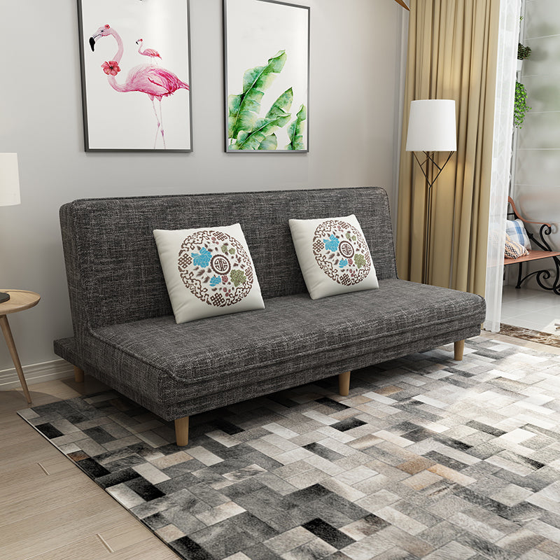 Fabric Adjustable Sleeper Sofa Split Back 59"/66.93"/70.87" Wide Armless Sofa Bed