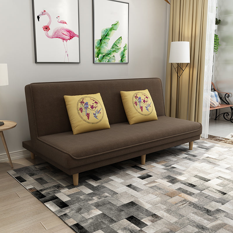 Fabric Adjustable Sleeper Sofa Split Back 59"/66.93"/70.87" Wide Armless Sofa Bed