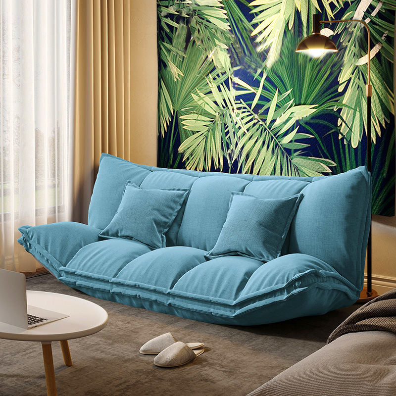 Contemporary Tight Back Convertible Sleeper Sofa Solid Color Fabric Armless Sofa