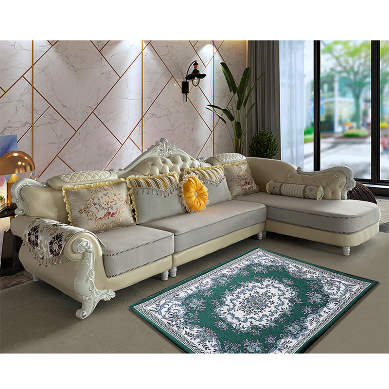 133.86"L x 74.8"W x 47.24"H Glam 5-Seat Cushion Back Sectional Rolled Arm Sofa and Chaise