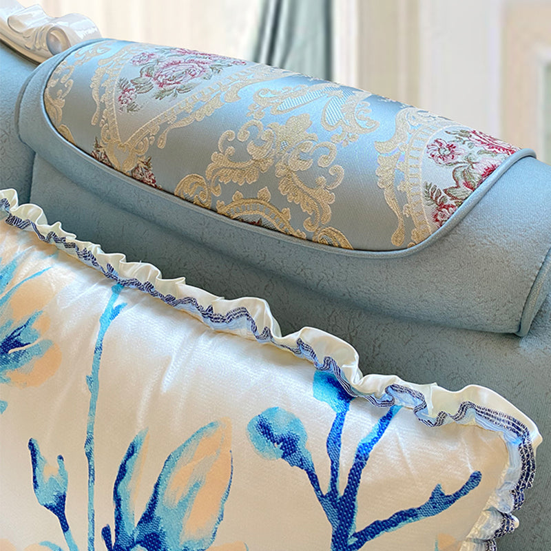 133.86"L x 74.8"W x 47.24"H Glam 5-Seat Cushion Back Sectional Rolled Arm Sofa and Chaise