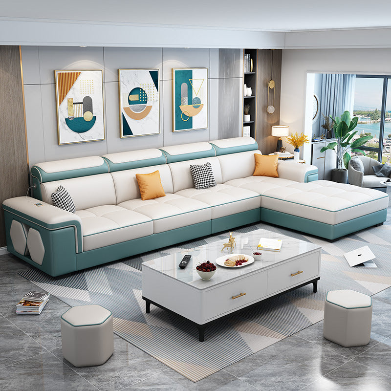 Contemporary L-shape Sectional Right Hand Facing Sofa and Chaise for Living Room