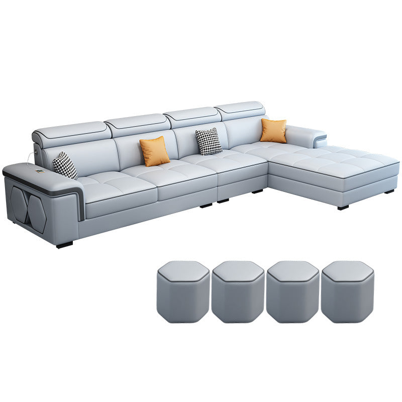 Contemporary L-shape Sectional Right Hand Facing Sofa and Chaise for Living Room