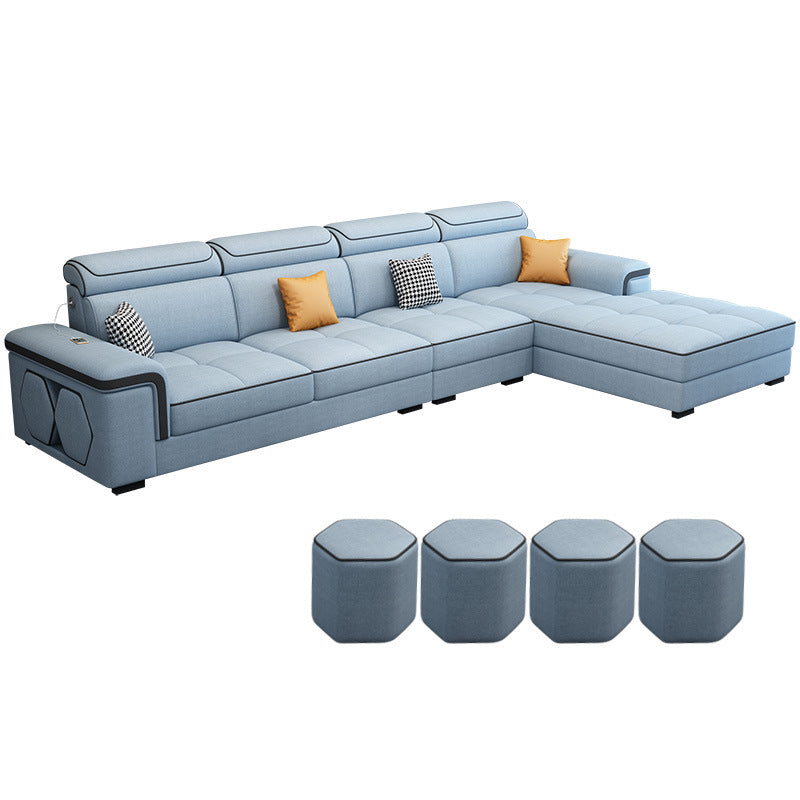 Contemporary L-shape Sectional Right Hand Facing Sofa and Chaise for Living Room