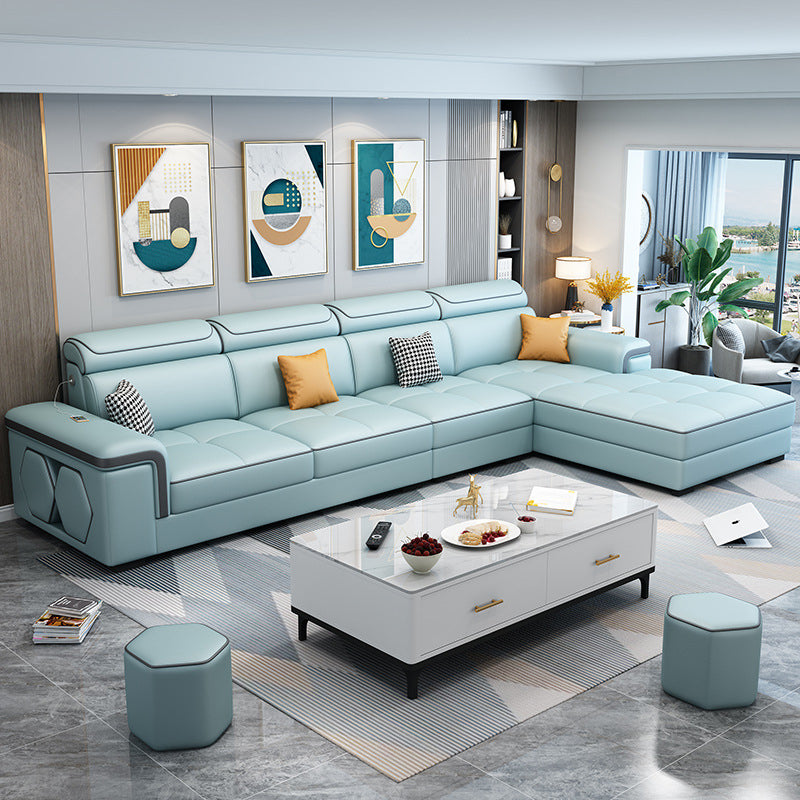 Contemporary L-shape Sectional Right Hand Facing Sofa and Chaise for Living Room