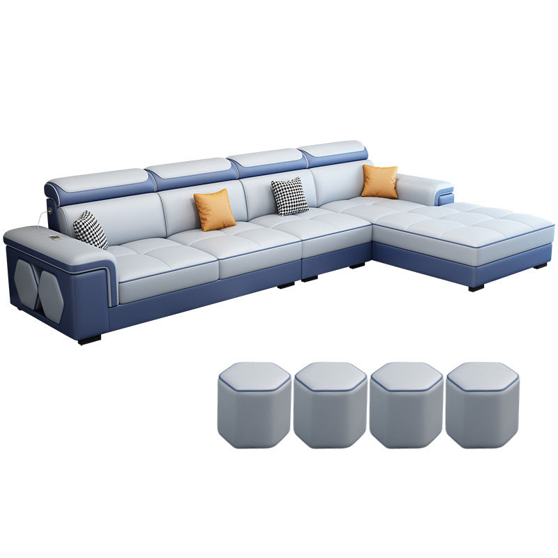 Contemporary L-shape Sectional Right Hand Facing Sofa and Chaise for Living Room