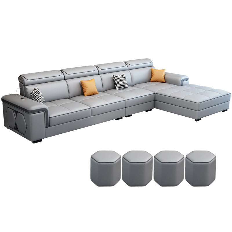 Contemporary L-shape Sectional Right Hand Facing Sofa and Chaise for Living Room