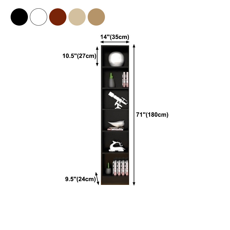 Scandinavian Manufactured Wood Standard Bookshelf Vertical Closed Back Bookcase
